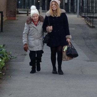 Me and Nan stopping round Cov